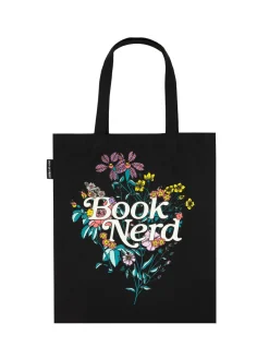 Book Nerd Floral tote bag