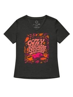 Cozy Reading Season Women's V-Neck T-Shirt (Print Shop)