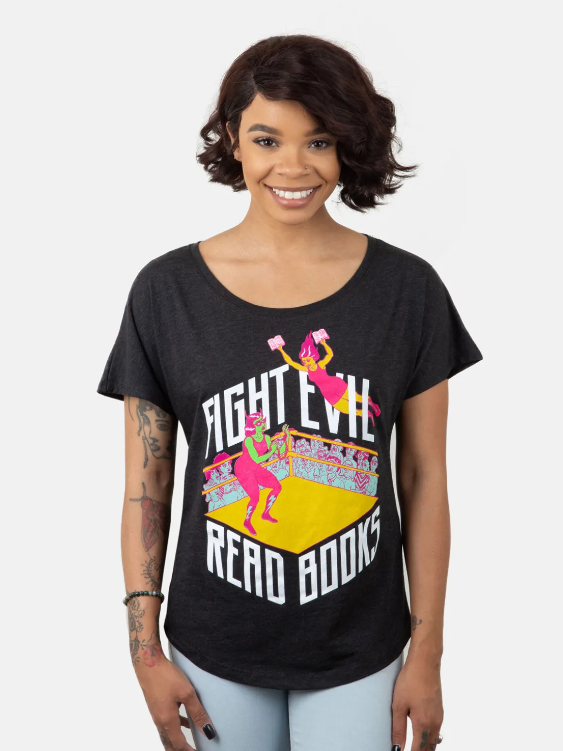 Fight Evil, Read Books Women’s Relaxed Fit T-Shirt (2019)