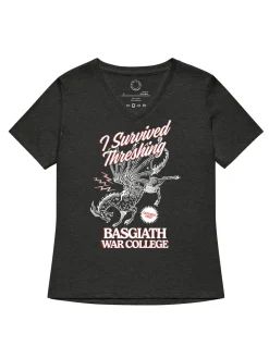 Fourth Wing: I Survived Threshing Women's V-Neck T-Shirt (Print Shop)
