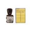 Library Card and Stamp enamel pin set