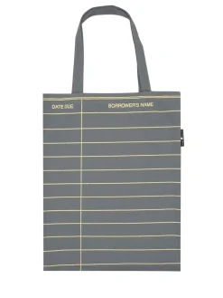 Library Card: Gray tote bag