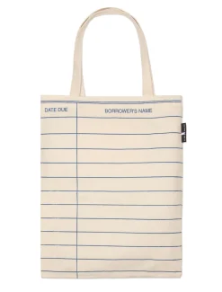 Library Card: Natural tote bag
