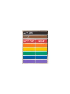 Library Card Pride enamel pin