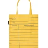 Library Card: Yellow tote bag