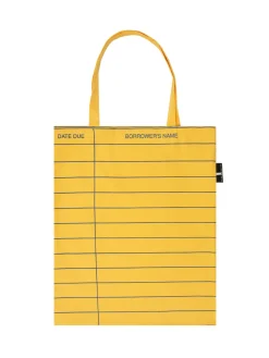 Library Card: Yellow tote bag