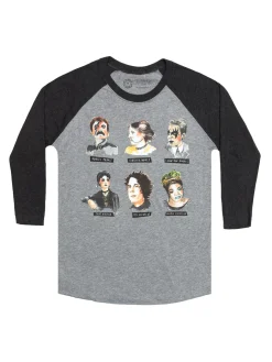 Punk Rock Authors Unisex 3/4-Sleeve Raglan
