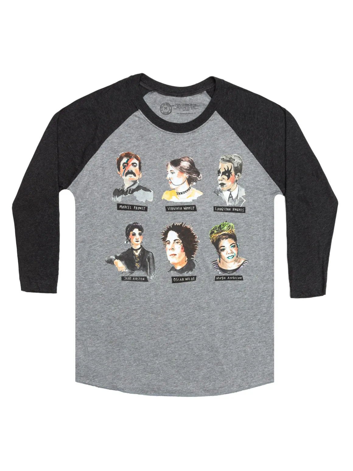 Punk Rock Authors Unisex 3/4-Sleeve Raglan