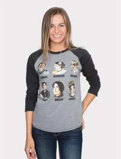 Punk Rock Authors Unisex 3/4-Sleeve Raglan