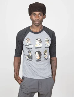 Punk Rock Authors Unisex 3/4-Sleeve Raglan