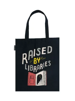 Raised by Libraries tote bag