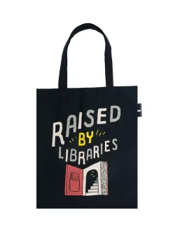 Raised by Libraries tote bag