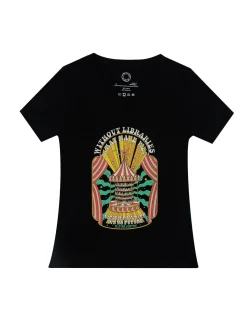 Ray Bradbury: Without Libraries Women's V-Neck T-Shirt (Print Shop)
