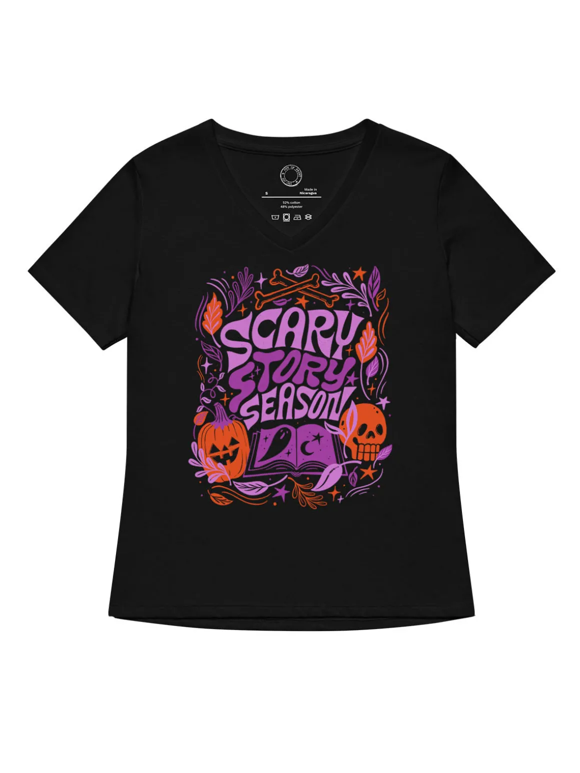 Scary Story Season Women's V-Neck T-Shirt (Print Shop)
