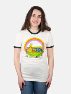 Sesame Street Bookmobile Unisex Ringer T-Shirt