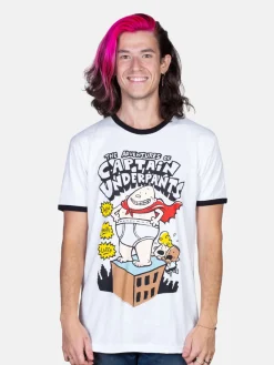 The Adventures of Captain Underpants Unisex Ringer T-Shirt